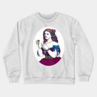 Pretty gypsy girl with jewels and mystery Crewneck Sweatshirt